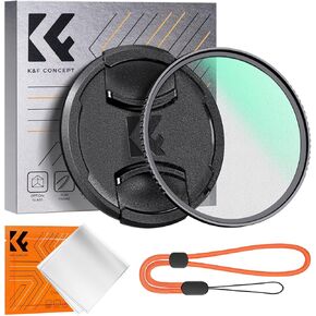 K&F Concept 43mm Black Diffusion 1/8 Filter + Lens Cap, Mist Cinematic Effect Filter with 18 Multi-Layer Coatings for Video/Vlog/Portrait Photography (K-Series)