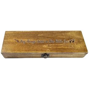 Pregnancy Test Keepsake Box, Surprise Pregnancy Announcement for Husband and Grandparents, Baby Reveal Ideas to Grandparents, Husband, Wooden Gift Box
