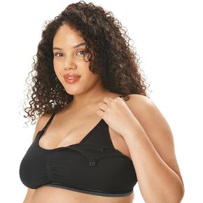 Motherhood Maternity Women's Hands Free Pumping Seamless Clip Down Nursing Bra for Breastfeeding