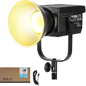 Nanlite FS-300B 300W Bi-Color LED Spotlight-2700K-6500K Adjustable CRI 96,App Control,Led Video Light Bowens Mount for Photography/Videography/YouTube/TikTok Content Creation & Live Streaming