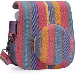 Durable Camera Case fits Instax Mini 12 Case with Crossbody Functionality, Retro Feel, and Travel-Friendly Design – Perfect for Gift Givers