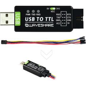 Industrial USB TO TTL Converter Board, with Original FT232RNL Better Stability&Compatibility, Embed Resettable Fuse ESD/IO Protection Diodes Compatible with Mac Linux Android WinCE Win7/8/8.1/10/11