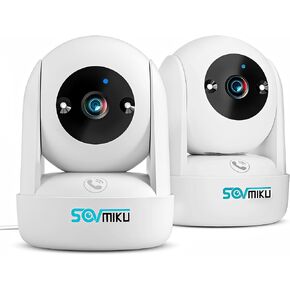 Sovmiku CB2 2k AI Tracking Security Camera for Home,Pet Camera Indoor, Baby Monitor,360° View Pan/Tilt Cam,Two Way Audio,Night Vision,Easy to Setup,Audible Alarm,2.4GHz Wi-Fi, 180 Days Exchange Policy