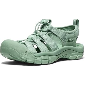KEEN Women's Newport H2 Closed Toe Water Sandals, Monochrome/Granite Green, 10