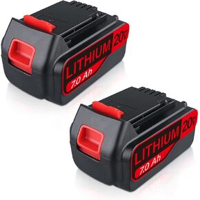 2PACKS 20V 7.0Ah MAX Lithium Ion Battery Replacement for Black+Decker LB2X4020 Lithium Ion Battery Compatible with Black + Decker 20V Tools