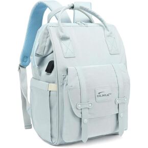 Baby Diaper Backpack - Large Diaper Bag with Insulated Pockets, Stroller Straps, Independent Milk Bottle Warehouse and Anti-Theft Back Pocket- Light Blue.