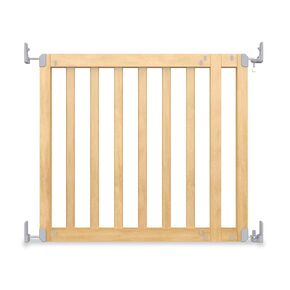 Ingenuity The Doorway 36S Series Custom Collection, Safety Pet & Baby Gate, 30"-36" Wide, 28" Tall, Pressure or Hardware Mounted, Install Wall to Wall in Doorway, Natural Wood Panels Ready for Paint
