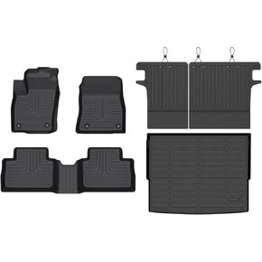 Wayhigh-All Weather Floor Mats & Cargo Liner Set for 2018-2024 Nissan Kicks,Custom Fit TPE Heavy Duty Car Mats Nissan Kicks Accessories- Black