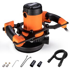 Concrete Grinder, 5" Low-Vibration Concrete Surface Sander with Dust Extraction Tube, Edging Capacity, Updated Overload Protection, 1800W 120V 60Hz, Model GJ1251A