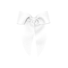 Wee Ones Girls' Easter Egg Print Bowtie with Twisted Wrap and Long Tail Whimsy Hair Bow on WeeStay Clip, Handmade, Medium