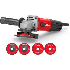 950W Angle Grinder Tool,12000rpm 8-Amp 5 Inch Electric Grinder with 2 Cutting Discs 2 Grinder Discs, Ideal for Metal Cutting Grinding Polishing