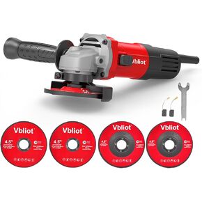 أداة طاحونة الزاوية 950W ، 12000 دورة في الدقيقة 8-AMP 5 بوصة طاحونة كهربائية مع أقراص قطعتين 2 أقراص طاحونة ، مثالية لتلميع طحن القطع المعدنية
