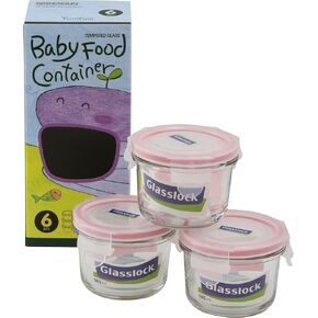Glasslock 6-Piece Rectangle Baby Box Set, Mini (3 count)