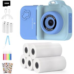 Kids Camera Instant Print with Total 10 Rolls of Printing Pater