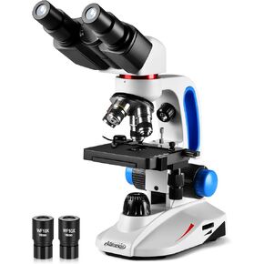 AOMEKIE Binocular Compound Microscope, 40X-1000X Magnification, Siedentopf Head, Research-Grade Binocular Compound Microscope with WF10X Eyepiece, Mechanical XY axis Double-Layer Stage