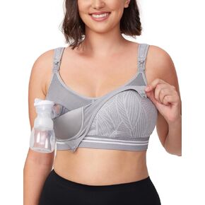 Momcozy Seamless 4-in-1 Pumping Bra Hands Free, CozyFitClasp Pumping & Nursing Bras, Supportive Breast Pump Bra