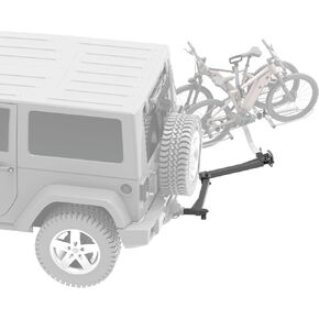 HYPERAX Swing Away Adapter for Driver Side with 120 Degree Swing Away Arm, Hitch Mounted Bike Racks Extension Accessory for Trucks, SUVs, and Cars