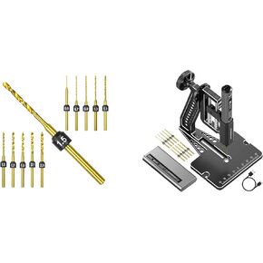 AM ARROWMAX 4-Speed Mini Electric Drill Pen With Benchtop Press & AM ARROWMAX Twist Mini Micro Drill Bits Set