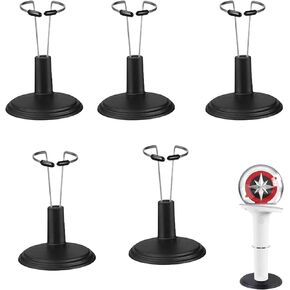 Multi-Group Lightstick Display Stand - 5 Universal Holders for Official Kpop Merch (Supports Stray Kids/Enhypen/Ateez/Twice)