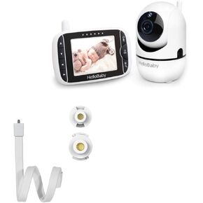 HelloBaby Baby Monitor with Remote Pan-Tilt-Zoom Camera and Mount