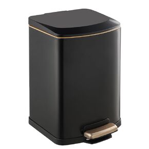 ELPHECO Bathroom Trash Can with Lid 4 Gallon / 15.1 Liter Stainless Steel Garbage Bin with Pedal White Trash Can with Removable Inner Bucket for Kitchen (Matte White)