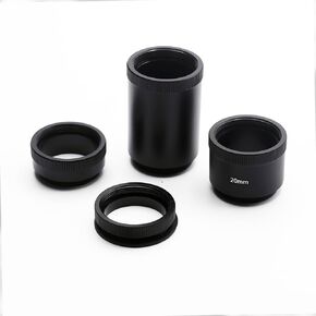 Extension Ring Set, 6 Rings: 0.5mm, 1mm, 5mm, 10mm, 20mm, 40mm, Decrease MOD, Increase Magnification, EXT-S-Set