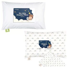 KeaBabies Toddler Pillow with Pillowcase & Toddler Pillowcase for 13X18 Pillow - 13x18 My Little Dreamy Pillow - Organic Toddler Pillow Case for Boy, Kids - Organic Cotton Toddler Pillows for Sleeping