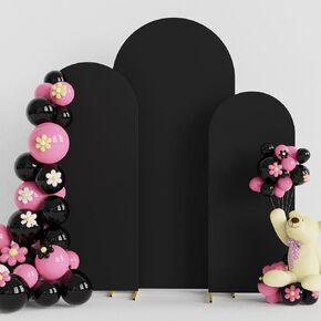 Arch Backdrop Cover, 7.2ft & 6ft, Arch Covers Stretchy Backdrop, White | Spandex Fitted Wedding Arch Cover Set of 2, Round Top Chiara Backdrop Covers for Birthday Party, Baby Shower Decoration in Saudi Arabia