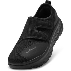 Women's Orthopedic Diabetic Wide Walking Shoes: Comfortable Arch Support Plantar Fasciitis Casual Slip On Loafers, Orthotic Adjustable Easy Top House Shoes for Swollen Feet and Heel Pain Relief