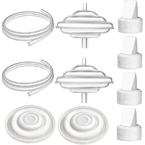 PumpMom Pump Parts Compatible with Spectra and Motif, Replacement Duckbill Valves, Tubes and Silicone Membrane for Spectra S2 Spectra S1 9 Plus and SG Breastpumps