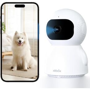 Security Camera Indoor Pan Tilt Cameras Home Security 1080p HD Wireless Security Cameras Baby Monitor Pet Infrared Night Vision Motion Detection 2-Way Audio 2.4 Ghz WiFi Safety Cameras White