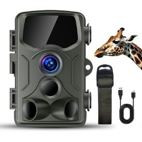 Trail Camera Night-Vision Motion Activated - 4K 32MP Game Camera 0.2s Trigger Time Motion Activated Gaming Cameras,105° Wide-Angle 850nm Infrared LEDs for Wildlife Monitoring