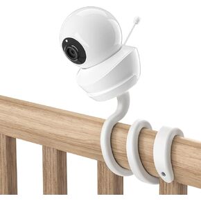 Crib Mount for Babysense Baby Monitor, No-Drill Mount Suitable for V43 and HD S2 Models (White)