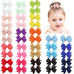 2 "مقاطع شعر الأطفال مقاطع تمسح مبطنة تمامًا للرضع والأطفال الصغار في أزواج (40pcs/20colors)