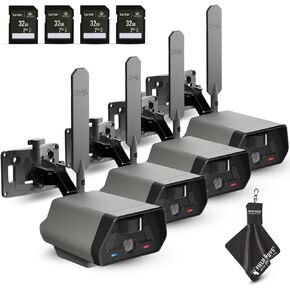 TACTACAM Defend Cellular Security Camera - No WiFi Required - Motion Activated Wireless Camera - Motion Detection - Includes SD Cards and Microfiber Cleaning Cloth (4PK)