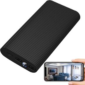 Hidden Camera Detector WiFi Smart Indoor Security Camera 1080P HD Wireless Nanny Cam with Motion Detection, Power Bank for Home, Baby, Pet, No Audio
