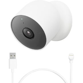 Google Nest Cam Outdoor or Indoor, Battery - 2nd Generation - 1 Pack with Extra Replacement Cable