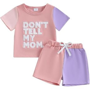 Giraropa Baby Boy Clothers Letter Print Tops Short Swate