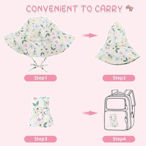 Baby Sun Hat for Toddler Boys & Girls ، UPF 50+ ، قبعات دلو واسعة قابلة للتعديل ، قبعات شاطئية الصيف ، مثالية للأعمار من 1 إلى 7 سنوات in Kuwait
