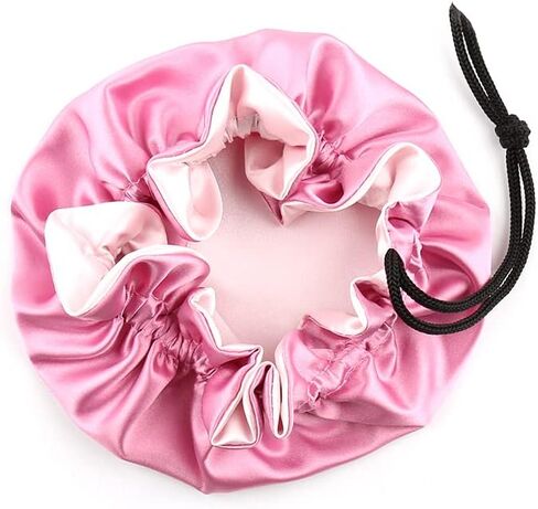 2pcs Double Layer Reversible Satin Hair Bonnet Sleep Cap with Adjustable Drawstring for Kids Infant Toddler in Saudi Arabia