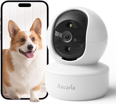 كاميرا الحيوانات الأليفة الداخلية مع تطبيق الهاتف ، والكاميرات الداخلية للأمن المنزلي ، و WIFI 2.4 جيجا هرتز ، وشاشة الأطفال مع الكاميرا والصوت ، والكشف عن الإنسان/الحيوانات الأليفة ، وتنبيهات في الوقت الفعلي ، و 360 شاشة مع تكبير 4x ، تخزين محلي in Kuwait