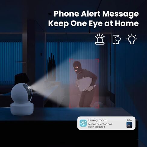 كاميرا الحيوانات الأليفة الداخلية مع تطبيق الهاتف ، والكاميرات الداخلية للأمن المنزلي ، و WIFI 2.4 جيجا هرتز ، وشاشة الأطفال مع الكاميرا والصوت ، والكشف عن الإنسان/الحيوانات الأليفة ، وتنبيهات في الوقت الفعلي ، و 360 شاشة مع تكبير 4x ، تخزين محلي in Kuwait