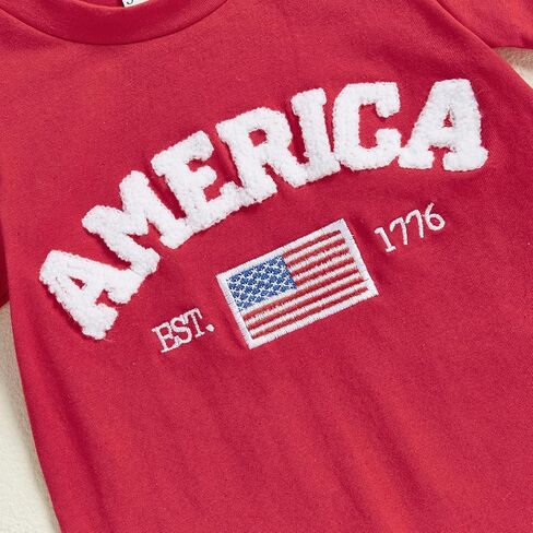 Newborn Baby Boy 4th of July Outfit American flag USA Romper Jumpsuit Infant Boy Fourth of July Summer Clothes in Saudi Arabia