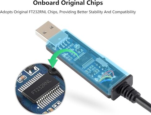لوحة تحويل USB إلى TTL صناعية، مع استقرار وتوافق أفضل FT232RNL الأصلي، تتضمن صمامات ثنائية حماية ESD/IO قابلة لإعادة الضبط متوافقة مع Mac Linux Android WinCE Win7/8/8.1/10/11 in Kuwait