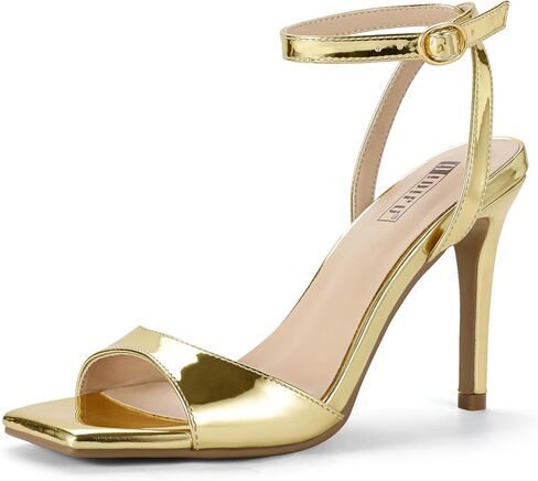 Idifu in4 High High Cheels Strappy Stiletto Heels Square Open Toe Heeled Sandals Wedding Bridal Prom Party Party Dress Frick for Women Gervil in Kuwait