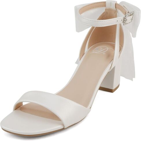 Delicious Everly ~ Women Ankle Strap Low Heel Bridal Dress Sandals in Saudi Arabia
