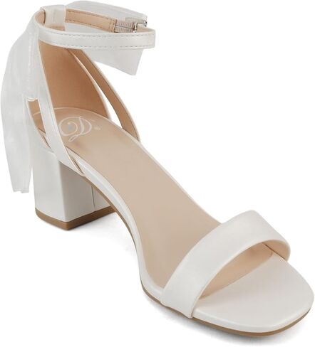 Delicious Everly ~ Women Ankle Strap Low Heel Bridal Dress Sandals in Saudi Arabia