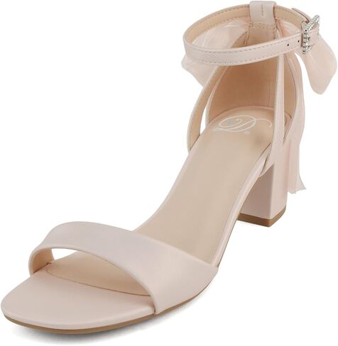 Delicious Everly ~ Women Ankle Strap Low Heel Bridal Dress Sandals in Saudi Arabia