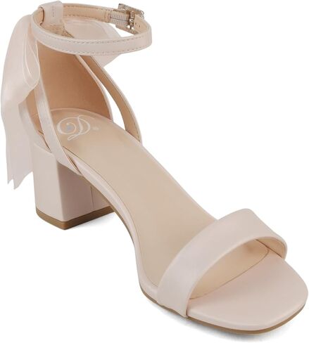 Delicious Everly ~ Women Ankle Strap Low Heel Bridal Dress Sandals in Saudi Arabia