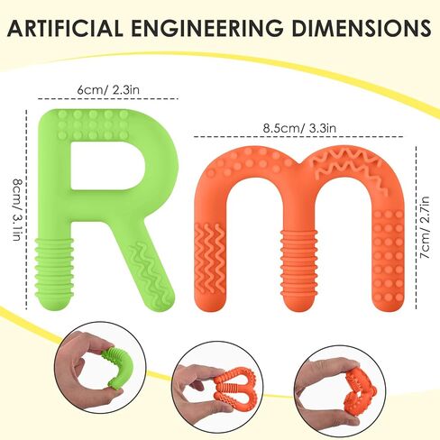 ERKOON Sensory Chew Toys for Autistic Children, 2 Pack Silicone Chewy Tube Oral Motor Tools for Sensory Kids with Autism, Biting, ADHD, SPD, Chewies with Special Needs, Teething Sticks Toys in Kuwait